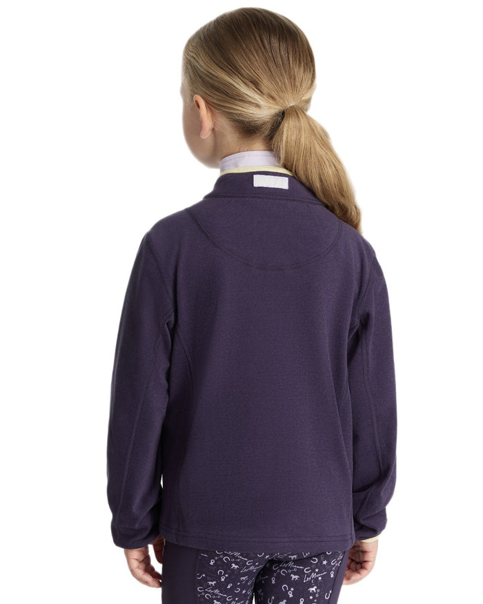 Juniper coloured LeMieux Childrens Mini Mae Popper Fleece on white background #colour_juniper