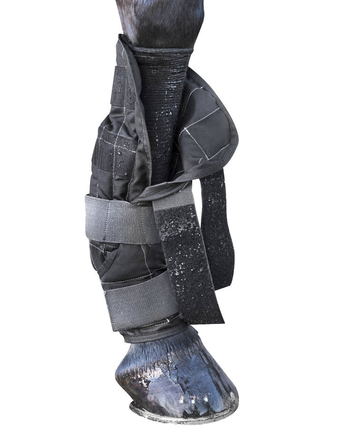 Black coloured LeMieux Cold Water Boots on white background #colour_black
