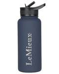 Navy coloured LeMieux Drinking Bottle on white background #colour_navy