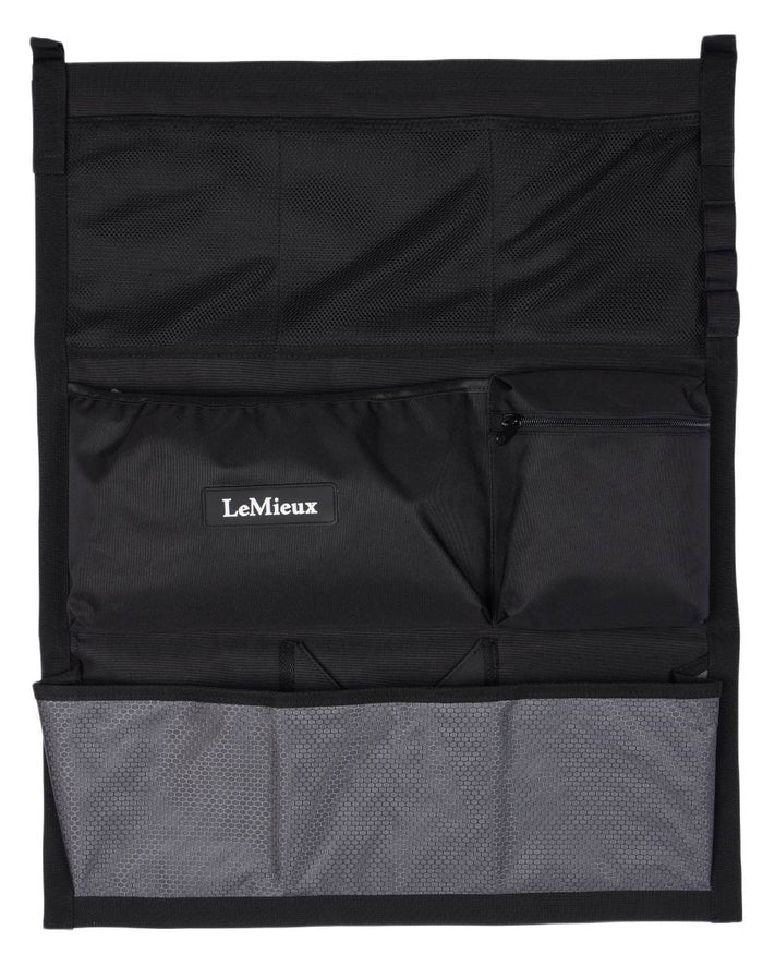 Black coloured LeMieux Hanging Pockets on white background #colour_black