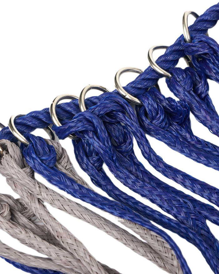 Navy coloured LeMieux Hippo Haynet on white background #colour_navy