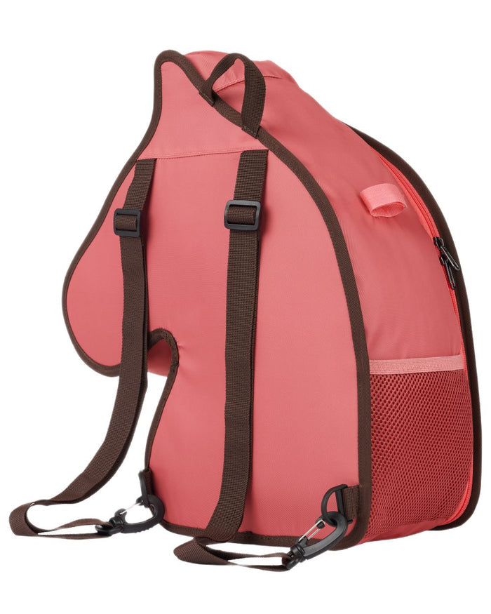 Cranberry coloured LeMieux Hobby Horse Carry Bag on white background #colour_cranberry