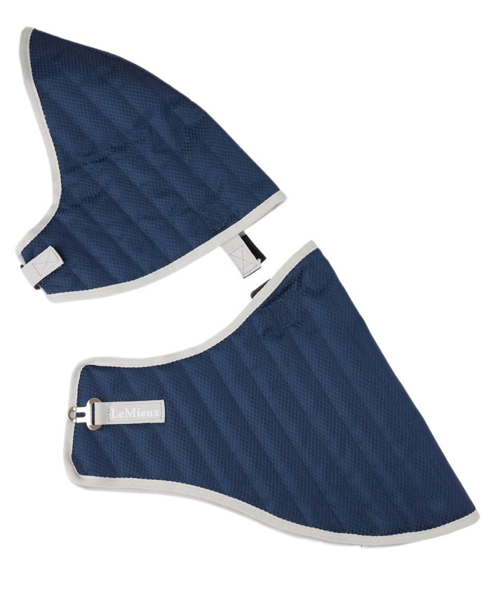 Navy coloured LeMieux Hobby Horse Stable Rug on white background #colour_navy