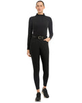 Black Coloured LeMieux Isabelle Full Seat Breeches On A White Background #colour_black
