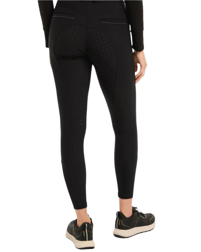 Black Coloured LeMieux Isabelle Full Seat Breeches On A White Background #colour_black