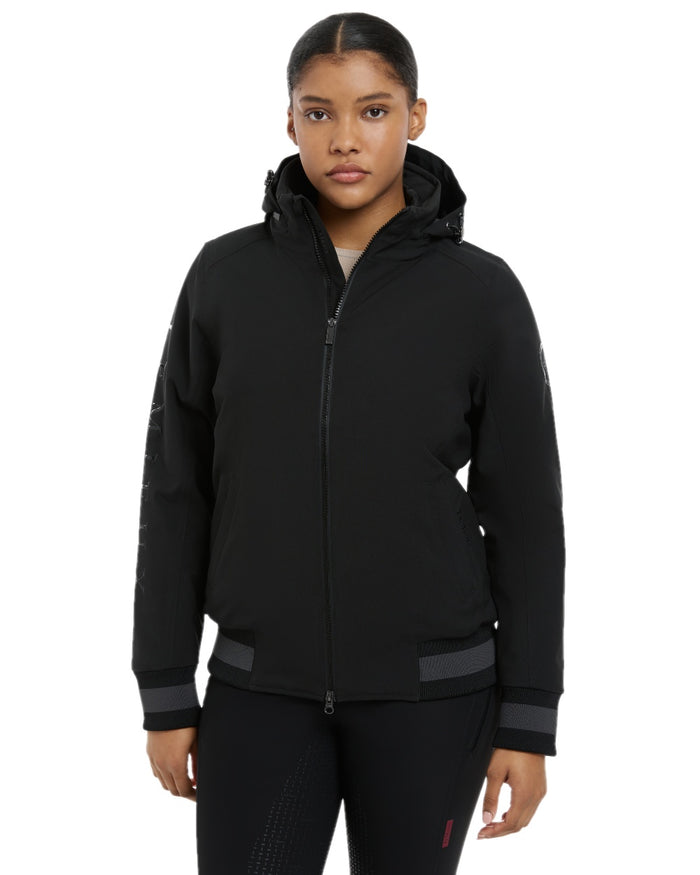 Black coloured LeMieux Ladies Team Jacket on white background #colour_black