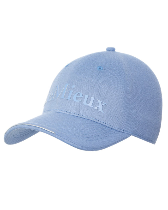 Powder Blue coloured LeMieux Lara Cap on white background #colour_powder-blue