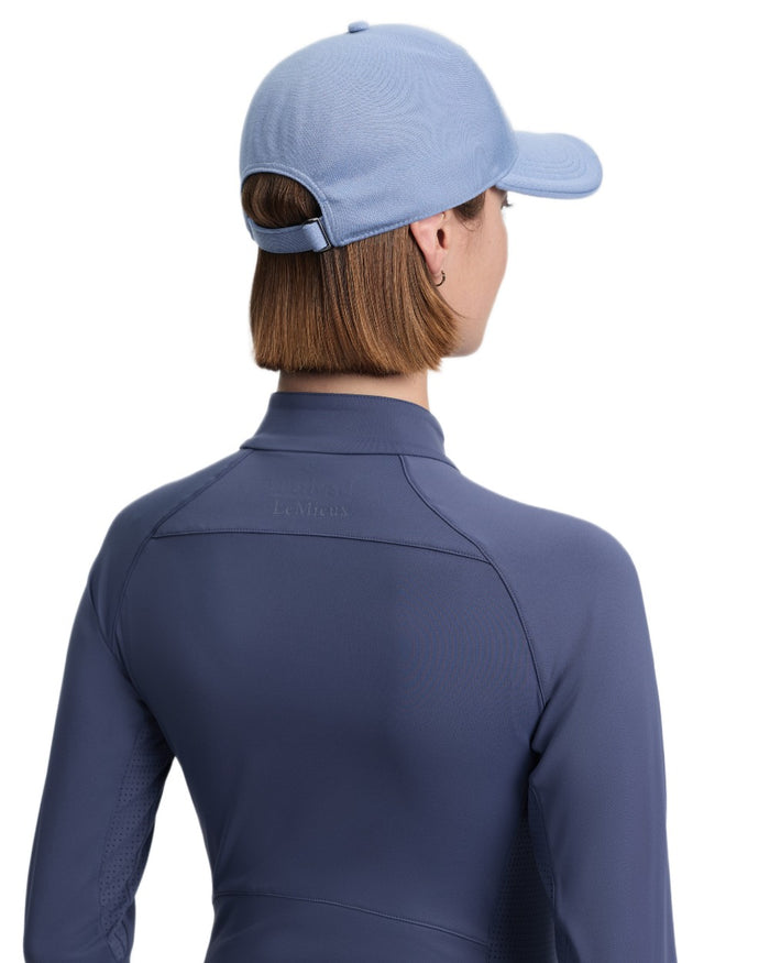 Powder Blue coloured LeMieux Lara Cap on white background #colour_powder-blue