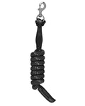 Black coloured LeMieux Lasso Lead Rope on white background #colour_black