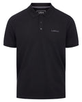 Black coloured LeMieux Mens Classique Polo T-Shirt on white background #colour_black
