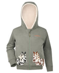 Rosemary coloured LeMieux Childrens Mini Charlie Pony Hoodie on white background #colour_rosemary