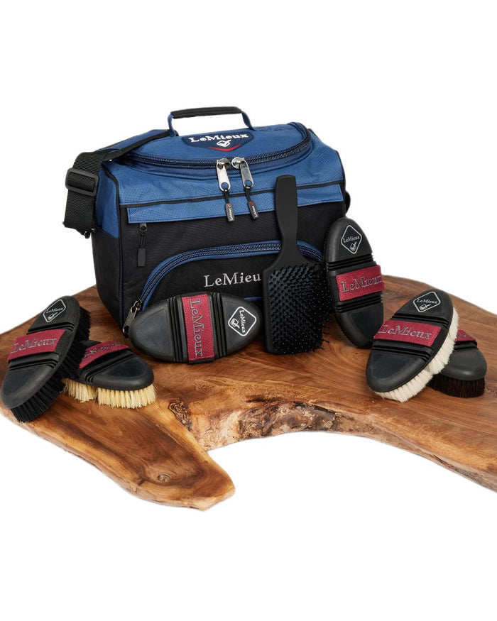 Navy coloured LeMieux ProKit Lite Grooming Bag on white background #colour_navy