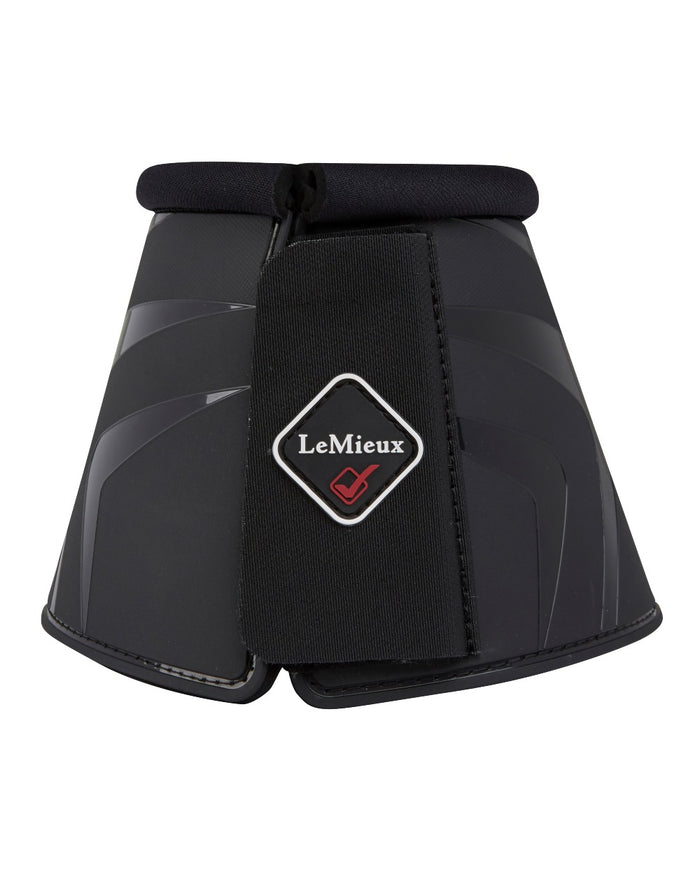 Black coloured LeMieux ProShell Over Reach Boots on white background #colour_black