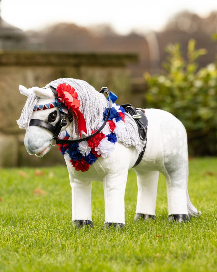 Multi Coloured LeMieux Toy Pony Rosette Pack On A Outer Yard Background #colour_multi