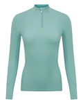 Aqua coloured LeMieux Womens Base Layer on white background #colour_aqua