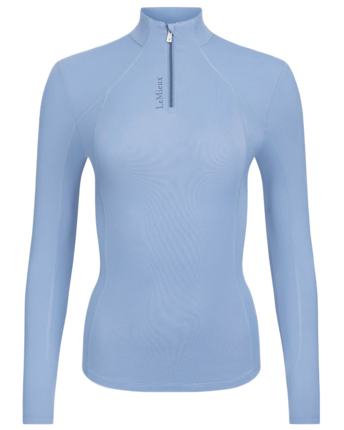 Powder Blue coloured LeMieux Womens Classique Base Layer on white background #colour_powder-blue