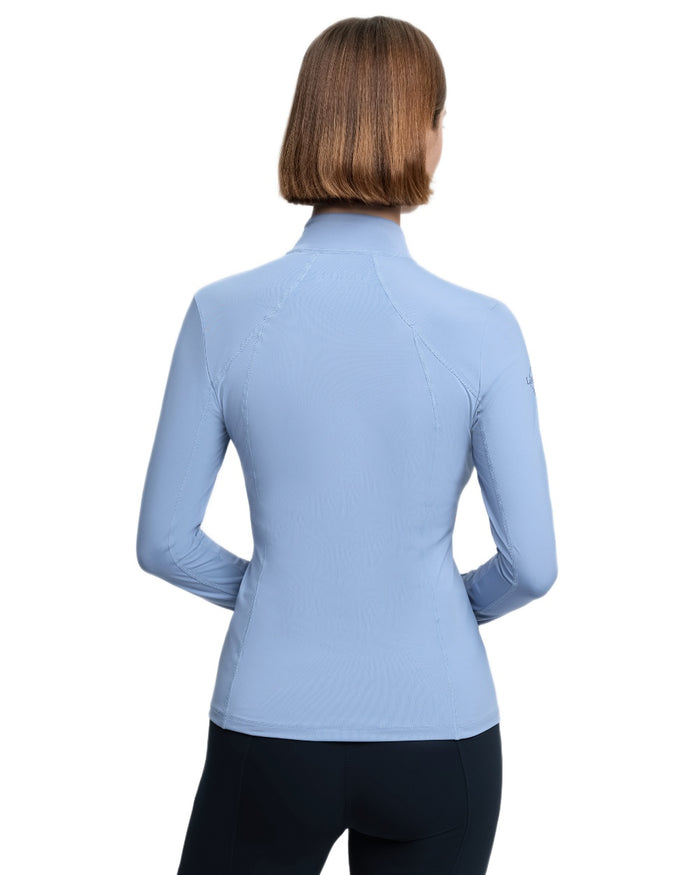 Powder Blue coloured LeMieux Womens Classique Base Layer on white background #colour_powder-blue