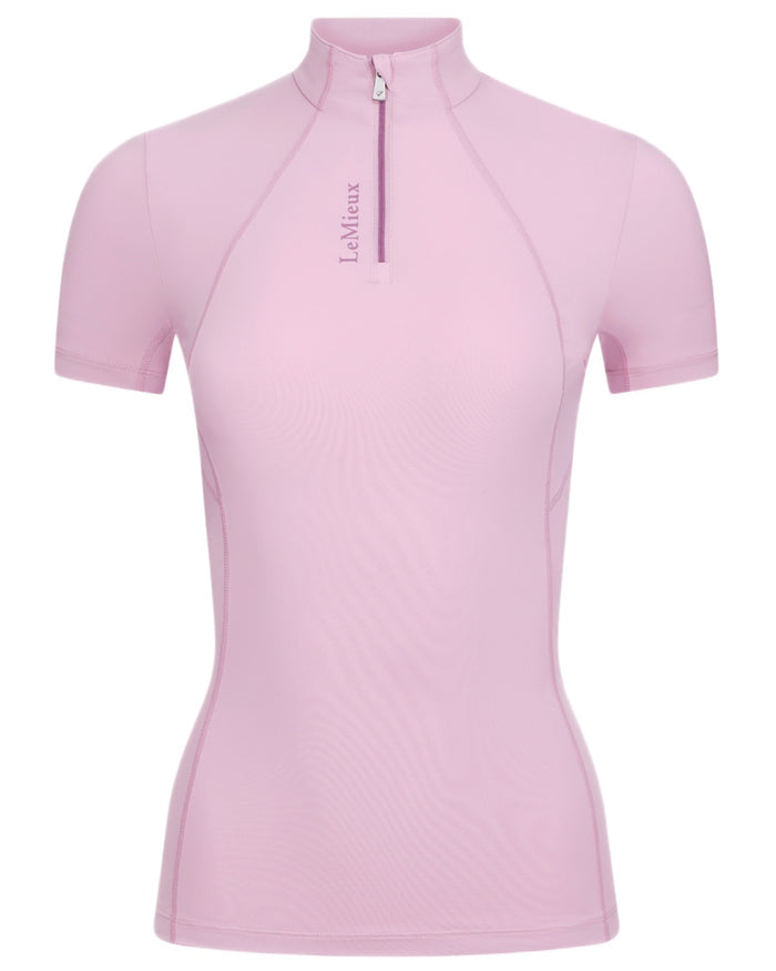 Fondant coloured LeMieux Womens Classique Short Sleeve Base Layer on white background #colour_fondant