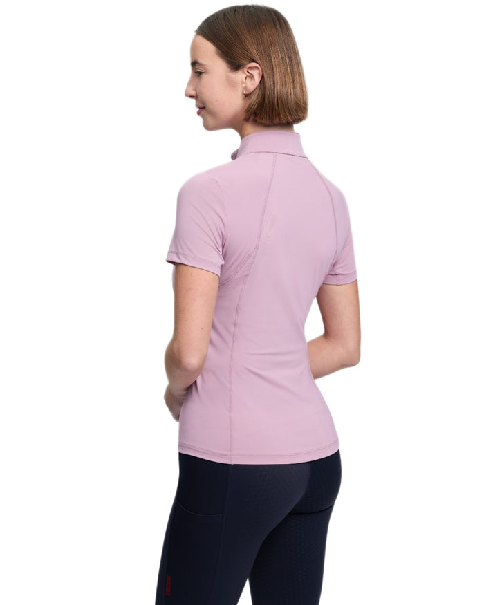 Fondant coloured LeMieux Womens Classique Short Sleeve Base Layer on white background #colour_fondant
