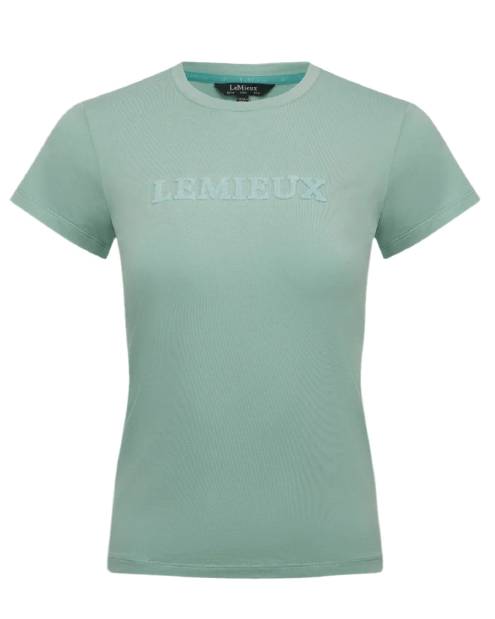 Aqua coloured LeMieux Womens Classique T-Shirt on white background #colour_aqua