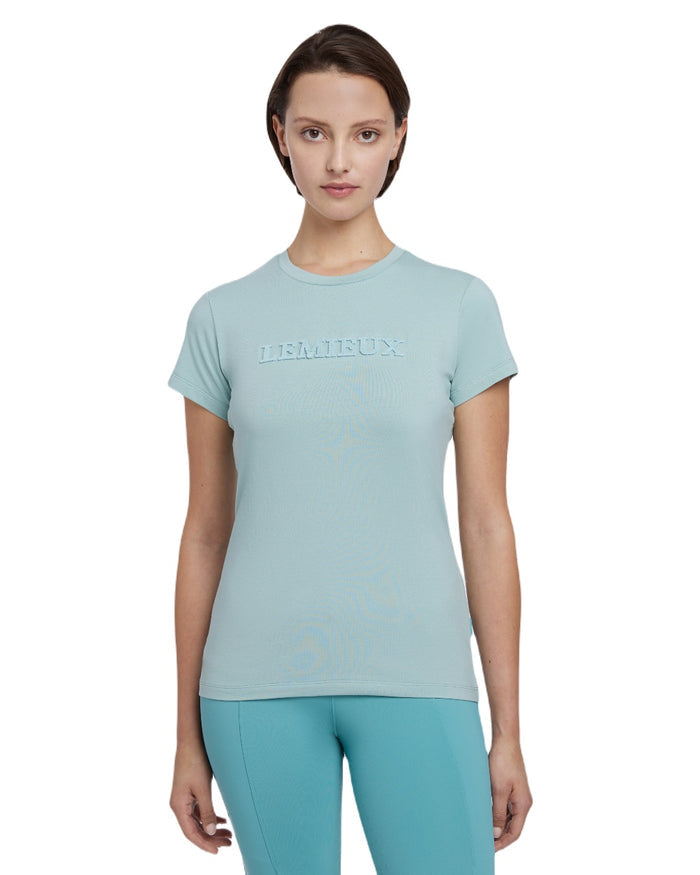 Aqua coloured LeMieux Womens Classique T-Shirt on white background #colour_aqua