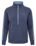 Navy coloured LeMieux Womens Connie Half Zip Sweatshirt on white background #colour_navy