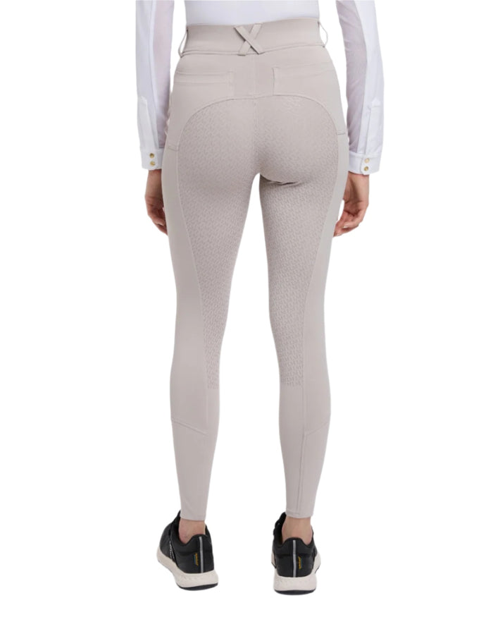 Stone coloured LeMieux Womens Demi Breggings on white background #colour_stone