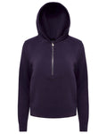 Juniper coloured LeMieux Womens Henrietta Half Zip Hoodie on white background #colour_juniper