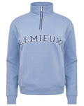 Powder Blue coloured LeMieux Womens Kelsie Quarter Neck Sweatshirt on white background #colour_powder-blue