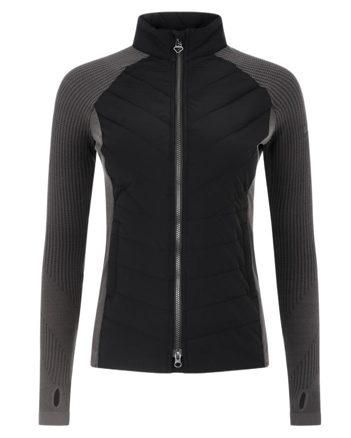 Black coloured LeMieux Womens Maddie Jacket on white background #colour_black