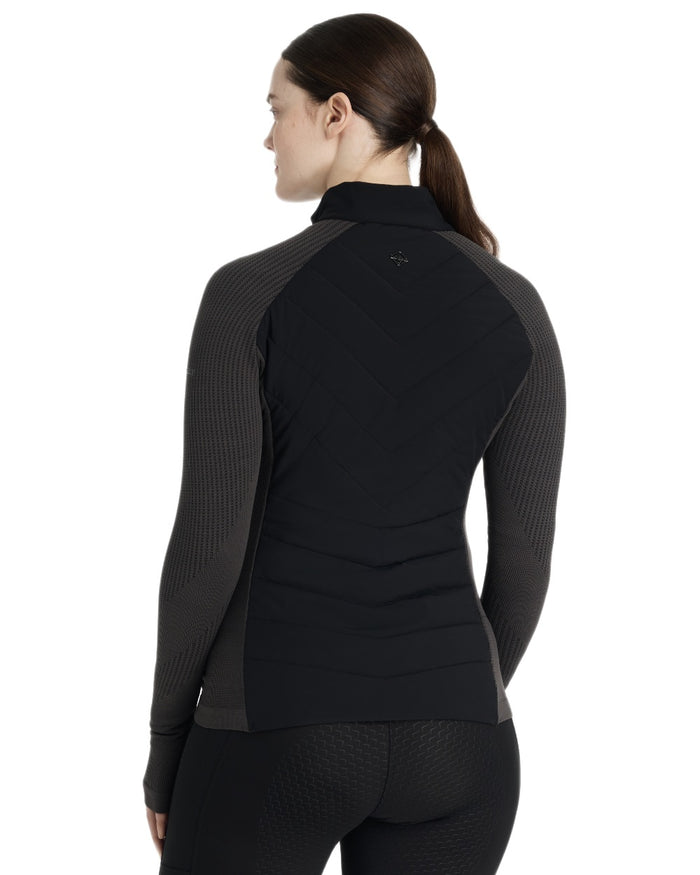 Black coloured LeMieux Womens Maddie Jacket on white background #colour_black