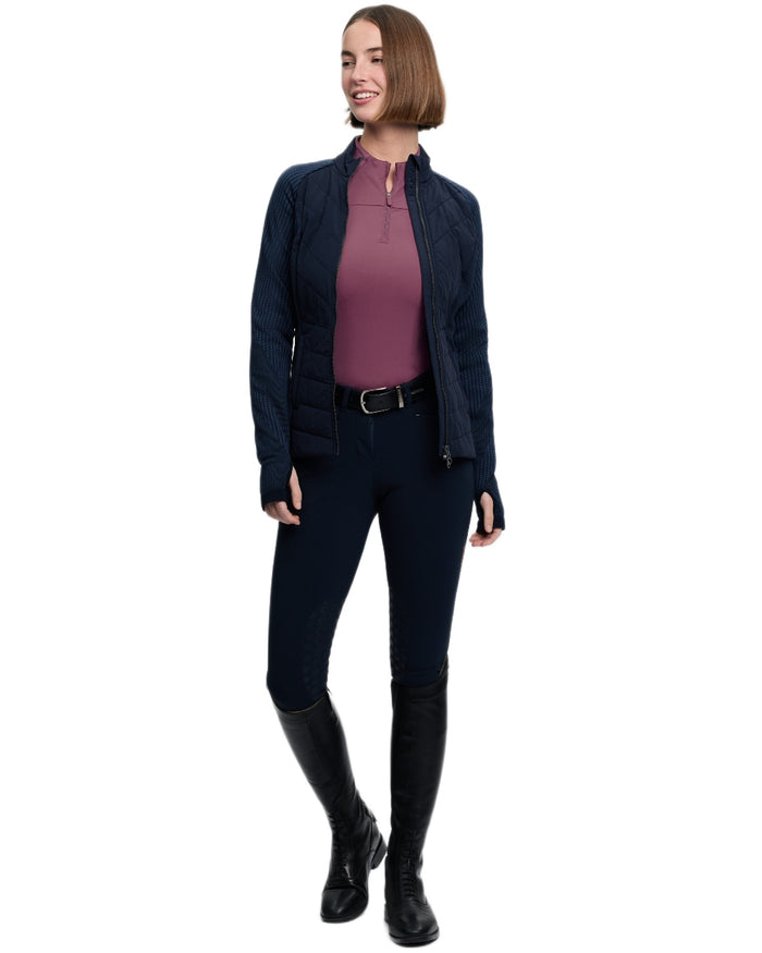 Navy coloured LeMieux Womens Maddie Jacket on white background #colour_navy