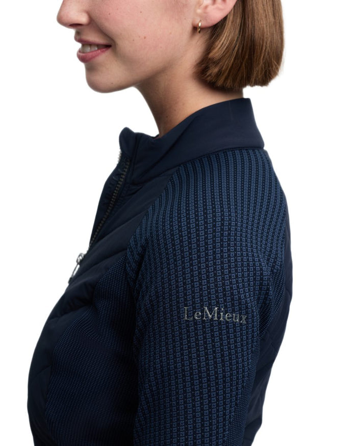 Navy coloured LeMieux Womens Maddie Jacket on white background #colour_navy