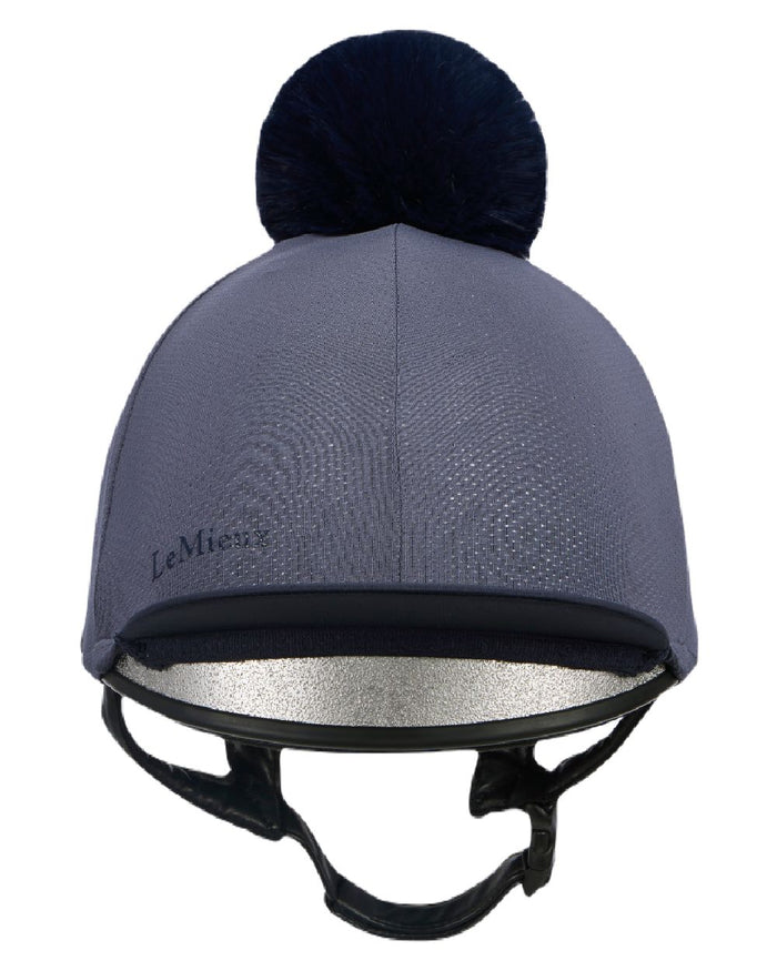 Dusk Blue coloured LeMieux Womens Maria Mesh Hat Silk on white background #colour_dusk-blue