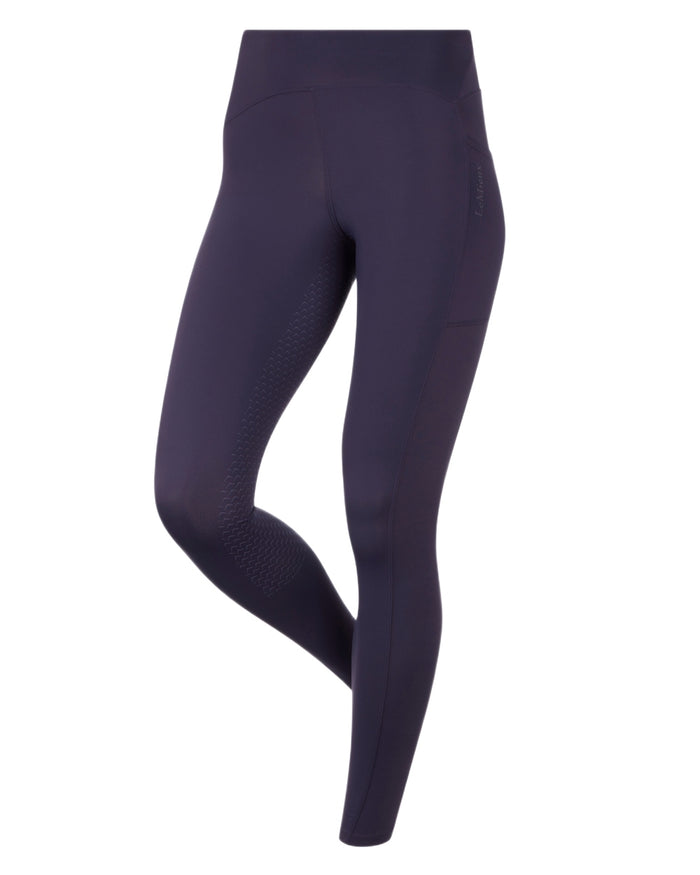 Juniper coloured LeMieux Womens Natalie Brushed Pull On Breeches on white background #colour_juniper
