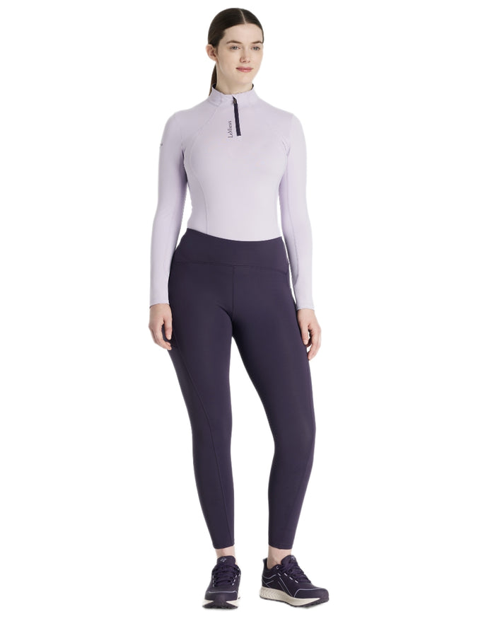 Juniper coloured LeMieux Womens Natalie Brushed Pull On Breeches on white background #colour_juniper