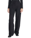 Black coloured LeMieux Womens Stormwear Waterproof Trousers on white background #colour_black