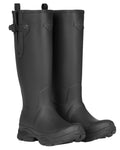 Black Coloured LeMieux Womens Ultra Stride Wellington Boots on white background #colour_black