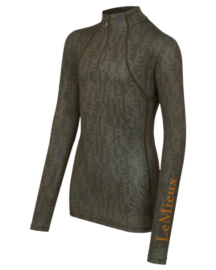 Alpine Coloured LeMieux Young Rider Casey Base Layer On A White Background #colour_alpine