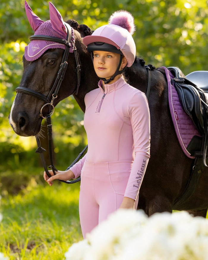 Fondant coloured LeMieux Young Rider Classique Base Layer on tree background #colour_fondant