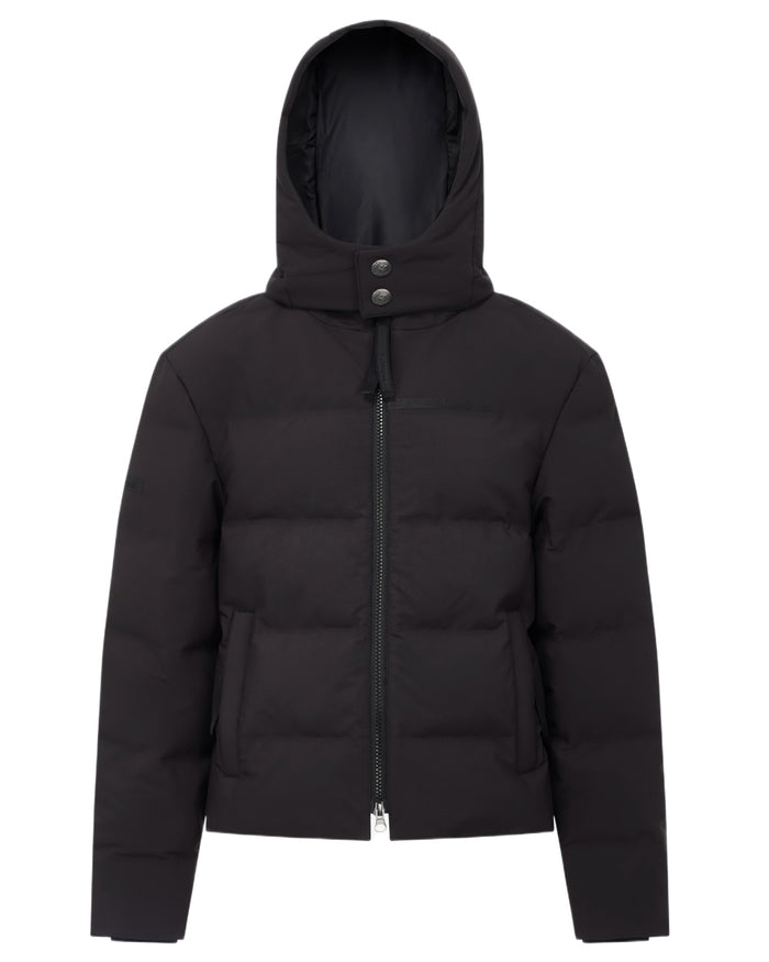 Black coloured LeMieux Young Rider Daisy Waterproof Coat on white background #colour_black