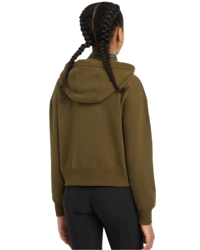 Alpine Coloured LeMieux Young Rider Hettie Half Zip Hoodie On A White Background #colour_alpine