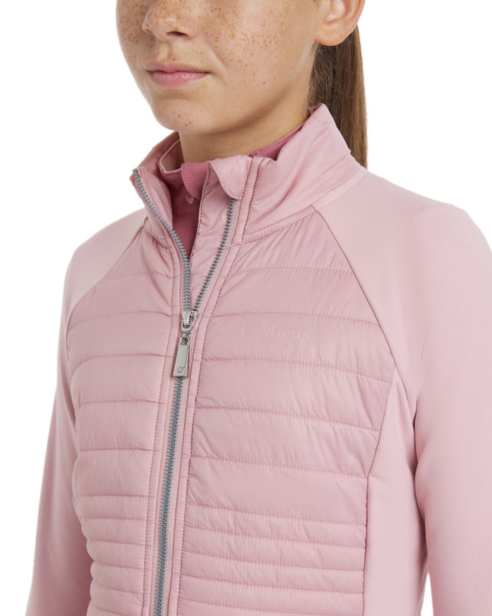 Blossom coloured LeMieux Young Rider Josephine Jacket on white background #colour_blossom