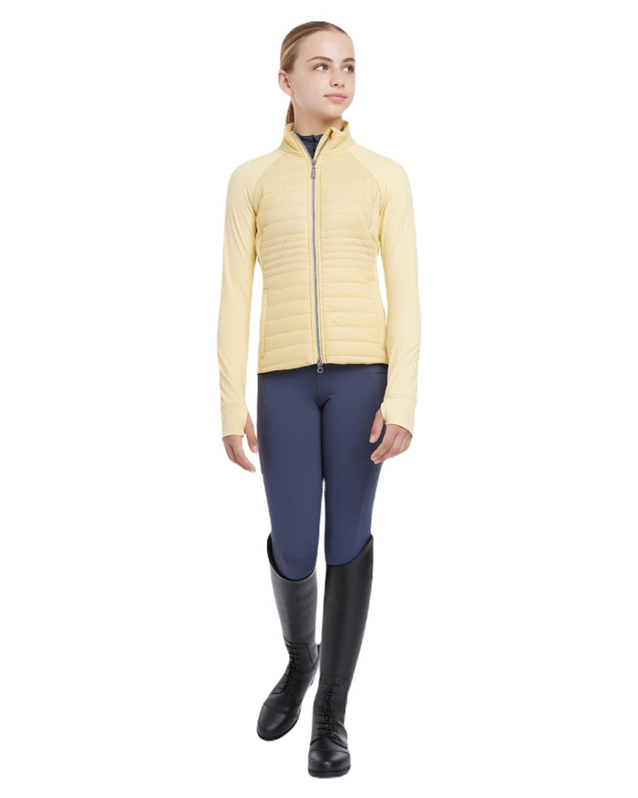 Mimosa coloured LeMieux Young Rider Josephine Jacket on white background #colour_mimosa