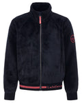 Navy Coloured LeMieux Young Rider Libby Fleece Jacket On A White Background #colour_navy