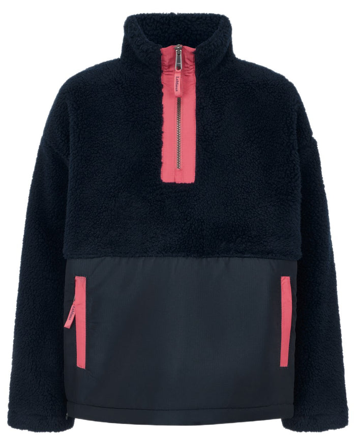 Navy coloured LeMieux Young Rider Tammy Teddy Fleece on white background #colour_navy