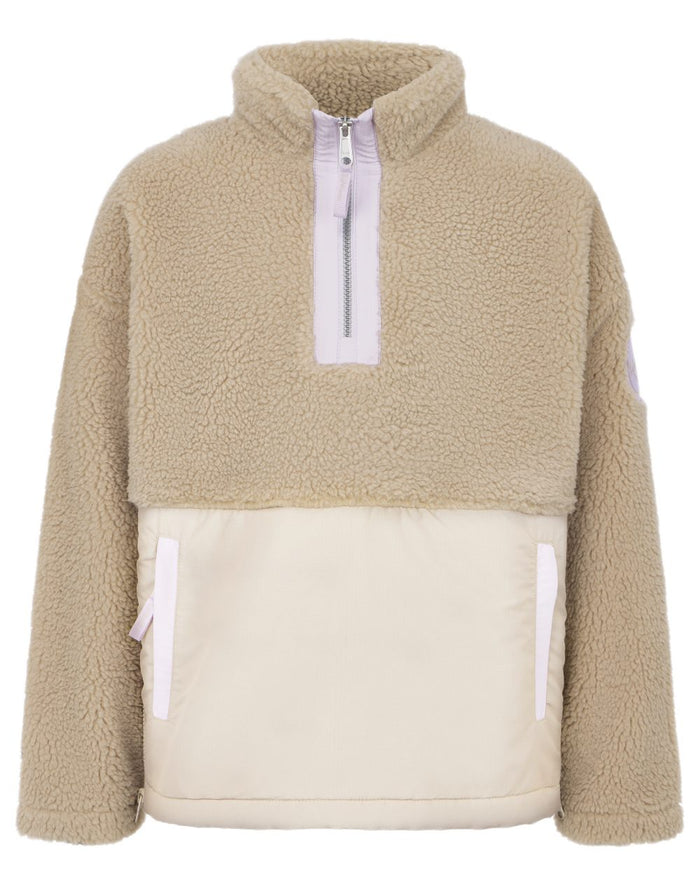 Almond coloured LeMieux Young Rider Tammy Teddy Fleece on white background #colour_almond