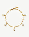 Lena Charm Bracelet | 18ct Gold Plated/Rainbow Moonstone Bracelets Missoma
