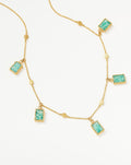 Lena Charm Choker | 18ct Gold Plated Vermeil/Amazonite Necklaces Missoma