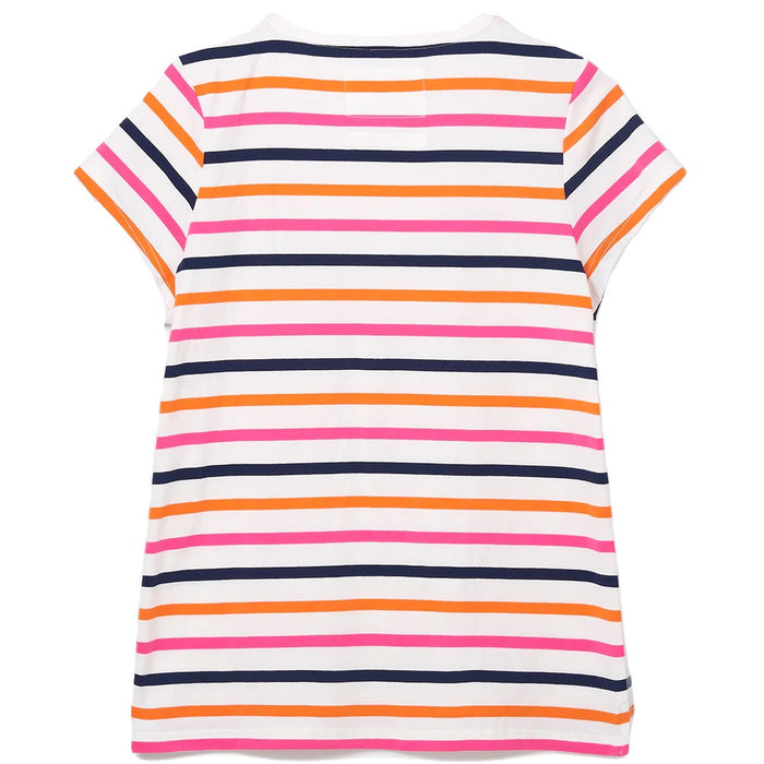 Lighthouse Ladies Ariana T-Shirt in Orange Pink Stripe #colour_orange-pink-stripe